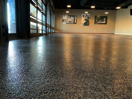Polyaspartic commercial floor in a ct retail space